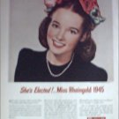 1945 Rheingold Beer Miss Rheingold is elected ad