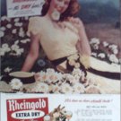 1946 Rheingold Beer ad featuring Miss Rheingold Rita Daigle