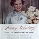 1955 Rheingold Beer Nancy Woodruff elected Miss Rheingold ad