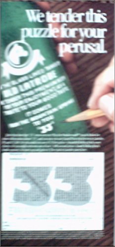 1990 Rolling Rock Beer #33 Puzzle ad