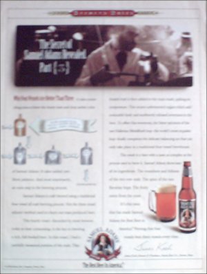 1994 Samuel Adams Beer Secret #3 ad