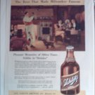 1937 Schlitz Beer Steinie Bottle ad