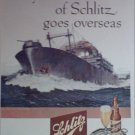1945 Schlitz Beer Ship ad