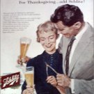 1956 Schlitz Beer Thanksgiving ad