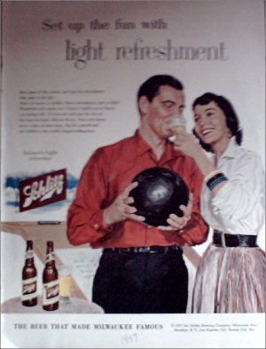 1957 Schlitz Beer ad #1