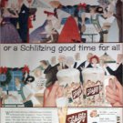 1957 Schlitz Beer Christmas ad