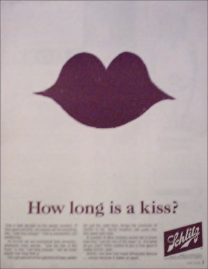 1964 Schlitz Beer Lips ad