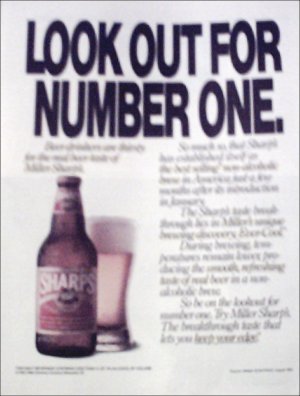 1990 Sharps Beer ad #6