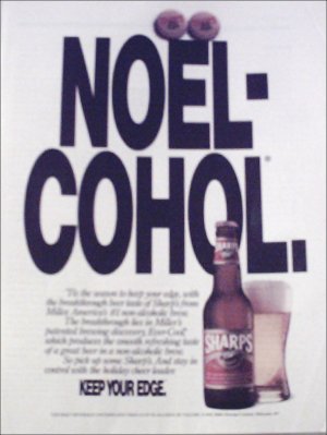 1991 Sharps Beer Christmas ad