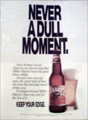 1992 Sharps Beer ad #1