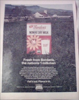 1967 Borden's Instant Dry Milk ad