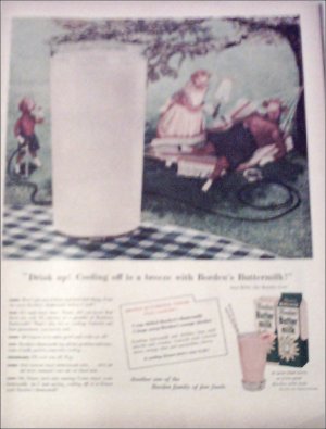 1956 Borden's Buttermilk ad