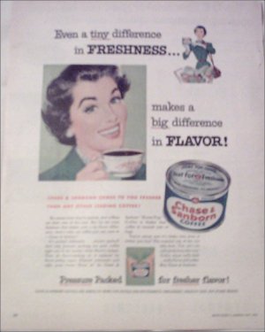 1954 Chase & Sanborn Coffee ad