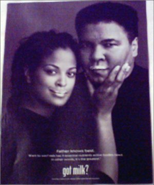 Got Milk ad featuring Muhammad & Laila Ali