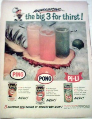 Stokely's Ping, Pong & PI-Li Fruit Drinks ad