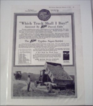 1918 Acme Dump Truck ad #1