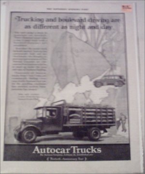 1927 Autocar Providence Express Company Truck ad