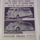 1937 Autocar Truck ad