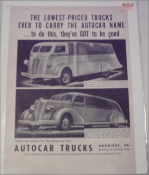 1937 Autocar Truck ad