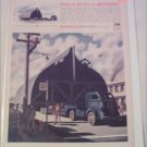 WW II Autocar Flatbed Tractor Trailer Truck ad