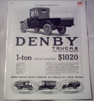 1916 Denby Truck ad