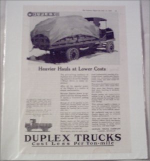 1919 Duplex Truck ad