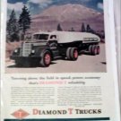 Diamond T Tanker Trailer Truck at Mt Shasta ad