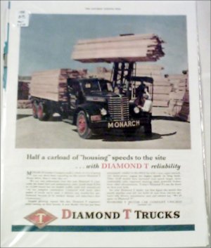1948 Diamond T Flatbed Monarch Lumber Truck ad
