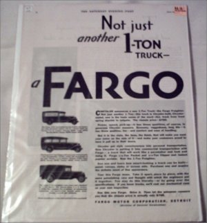 1929 Fargo Truck ad