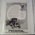 1917 Federal Dump Truck ad