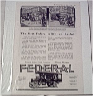 1918 Federal Truck ad #3