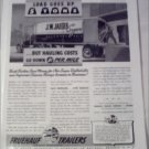1942 Fruehauf Trailers ad for J. W. Jaeger Sugar Company