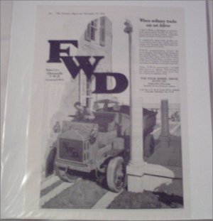 1920 FWD Dump Truck ad