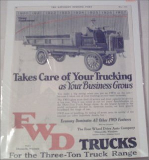 1920 FWD Truck ad