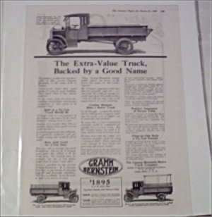 1919 Gramm Bernstein Truck ad #1