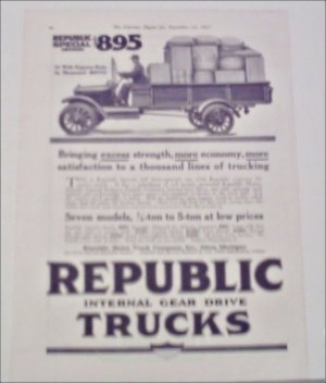 1917 Republic Truck ad #1