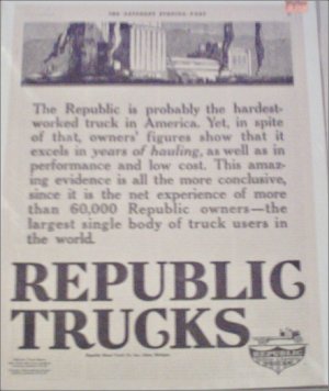 1920 Republic Truck ad #4
