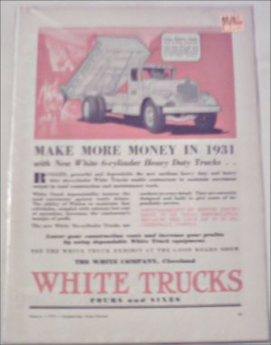 1931 White Dump Truck ad