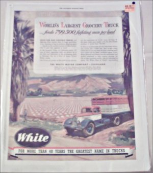 1941 White Tractor Trailer Truck ad