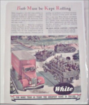 WWII White Tractor Trailer & Military Truck ad