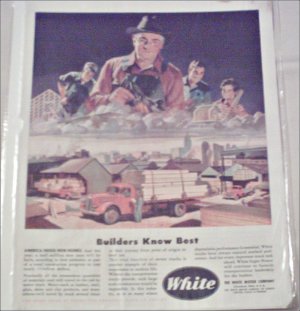 1946 White Flatbed Truck ad