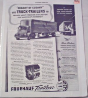 1941 Fruehauf Trailer ad featuring Cudahy of Cudahy Wisc.