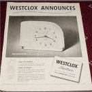 Westclox Moonbeam Electric Clock ad