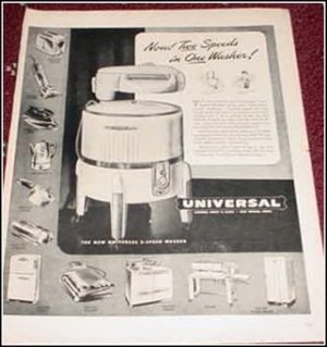 1948 Universal 2 Speed Wringer Washer ad