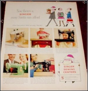 1958 Singer Sewing Machines ad