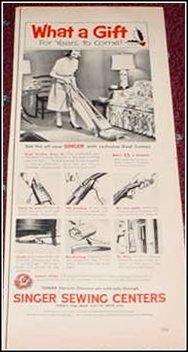 1951 Singer Vacum Cleaner ad