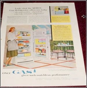 1956 Servel Gas Refrigerator ad