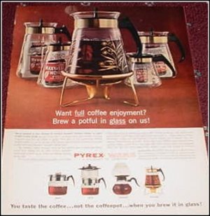 Pyrex Coffeepot ad