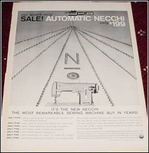 1958 Necchi Sewing Machine ad