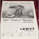 1961 Lewyt Vacum Cleaner ad